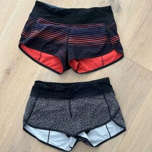 2 Pair - Lululemon Speed Athletic Shorts